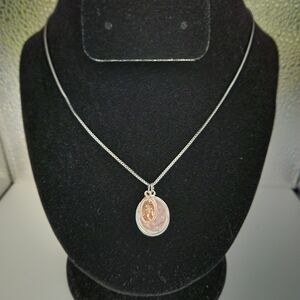 Express Black coated chain with 2 Small medallion charms